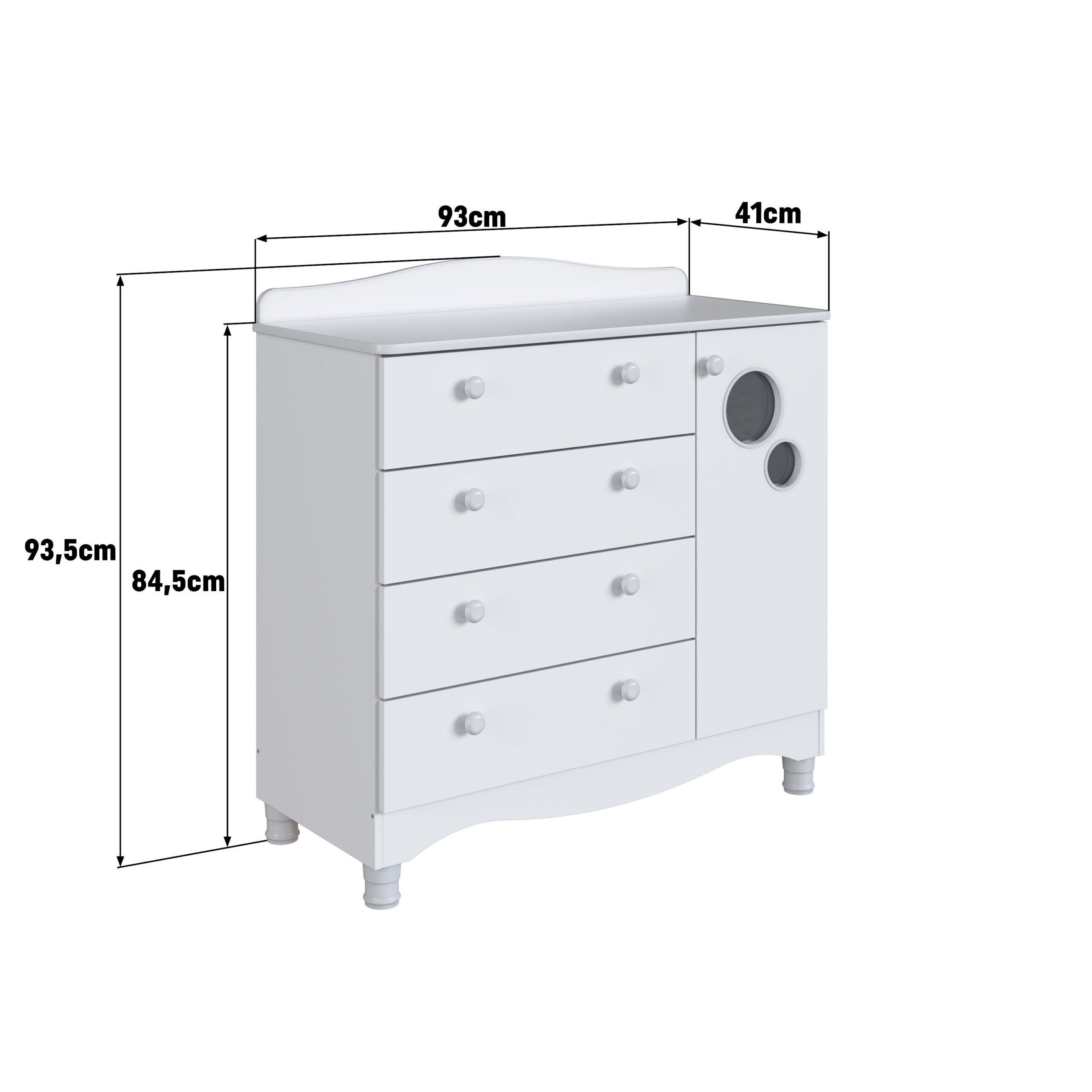 Juego de Dormitorio Infantil Cuna + Cajonera + Ropero - Image 9