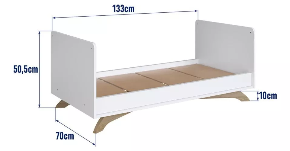 Juego de Dormitorio Infantil Cuna + Cajonera Rosa - Image 4