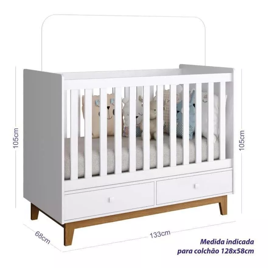 Juego de Dormitorio Infantil Cuna + Cajonera + Ropero - Image 3