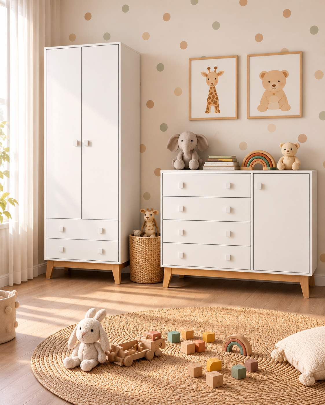 Juego de Dormitorio Roma Cajonera + Ropero