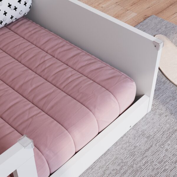 Cama Infantil Estilo Montessori Blanca - Imagen 4
