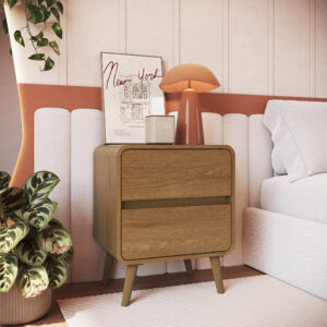 Mesa de Luz Roble con cajones