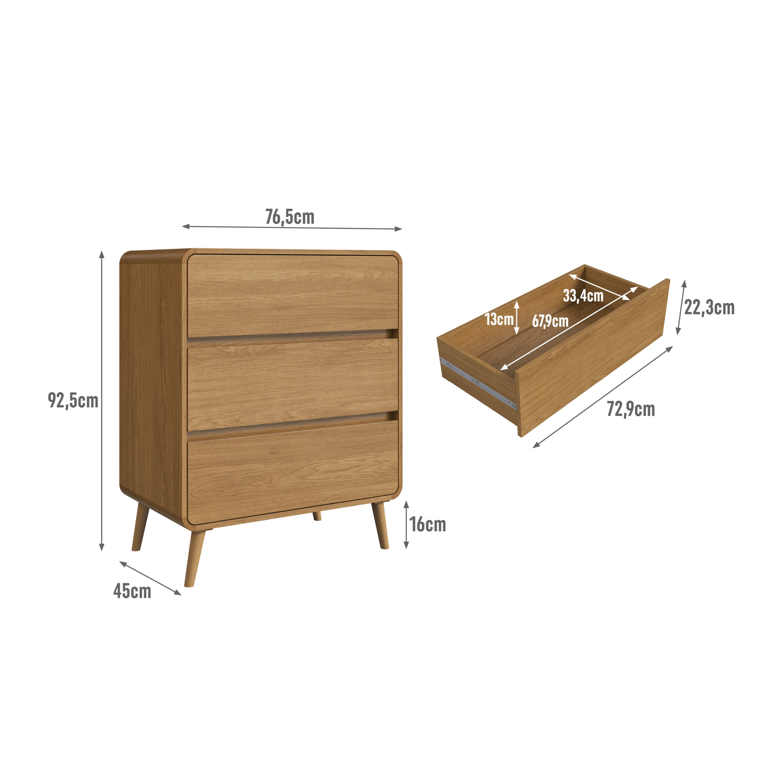 Cajonera Roble - Imagen 3