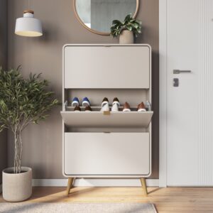 Zapatera con cajones color Beige